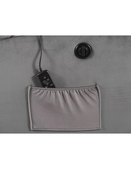 Fotel rozkładany Pegaz M Velvet z f. masażu Szary