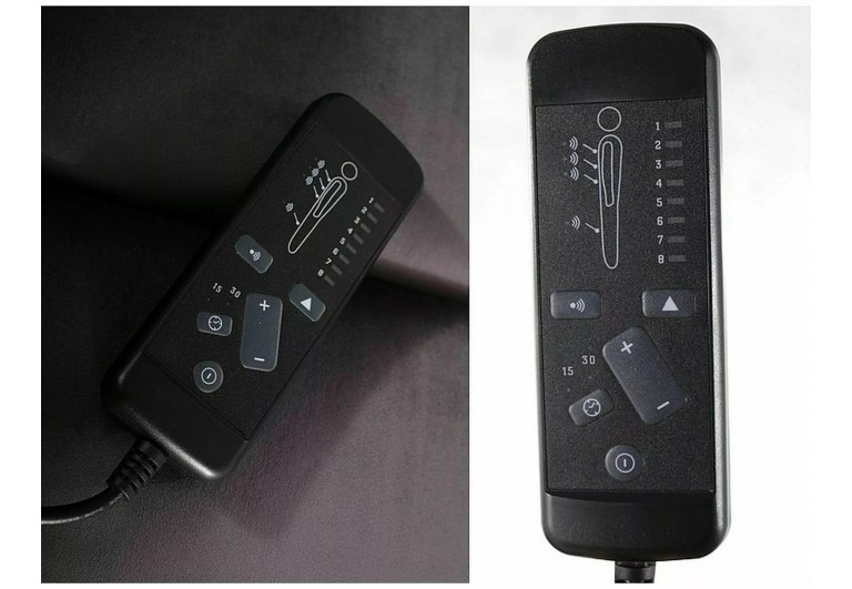 Fotel rozkładany Pegaz M Velvet z f. masażu Szary