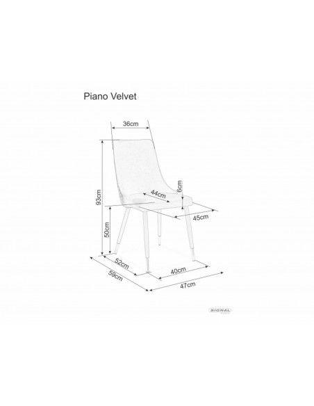 Krzesło Piano B Velvet Zielone