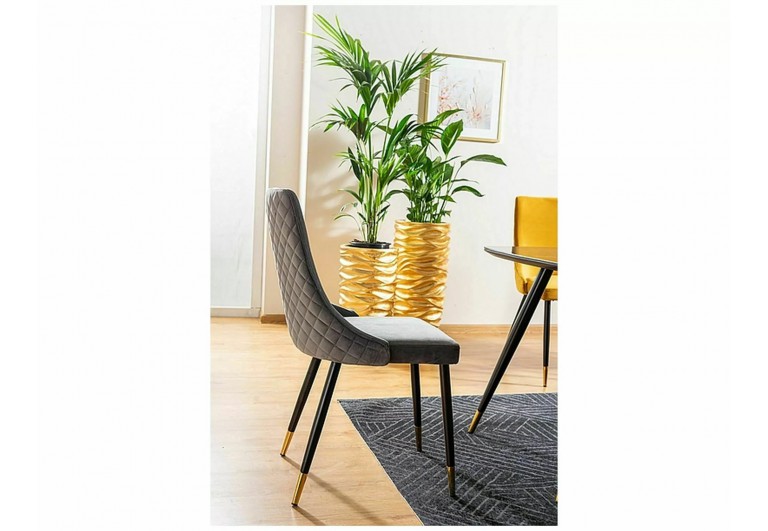 Krzesło Piano Velvet Szary