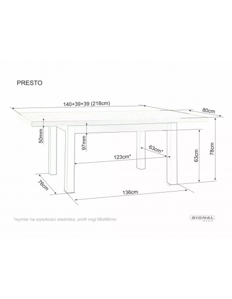 Stół rozkładany Presto