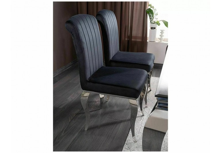 Krzesło Prince Velvet Czarne