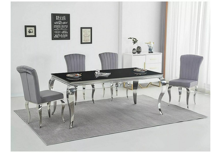 Krzesło Prince Velvet Szare