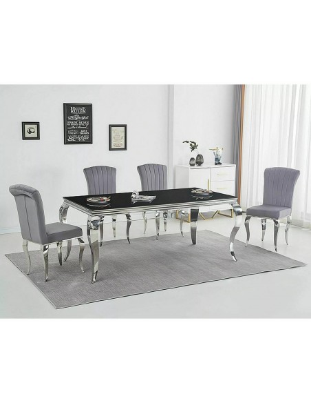 Krzesło Prince Velvet Szare