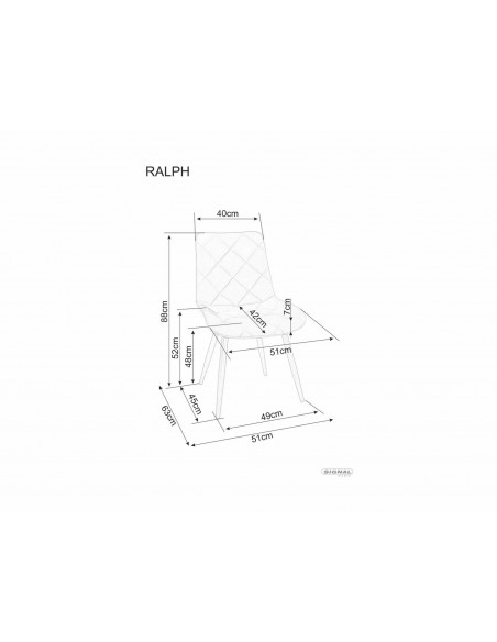 Krzesło Ralph Velvet Czarny