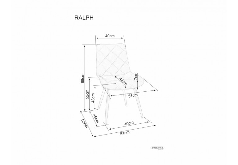 Krzesło Ralph Velvet Ciemny Beżowy