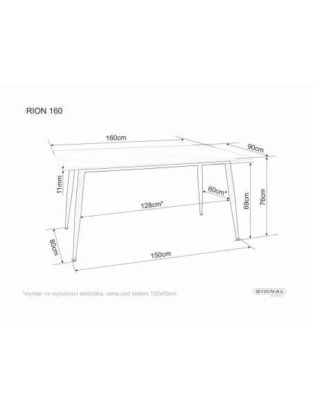 Stół 160 Rion Biały Połysk