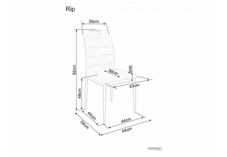 Krzesło Rip Velvet Szare