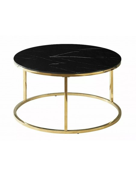 Ława okrągła Sabine Czarno Złota
