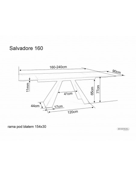Stół rozkładany Salvadore Ceramic Legno