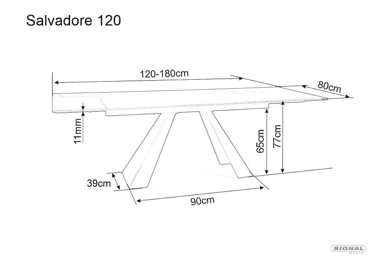 Stół rozkładany 120-180 Salvadore Ceramic II