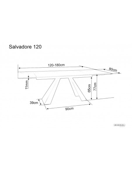 Stół rozkładany 120-180 Salvadore Ceramic II