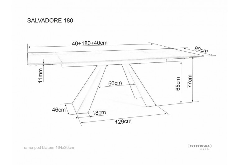 Stół rozkładany 180-260 Salvadore Ceramic