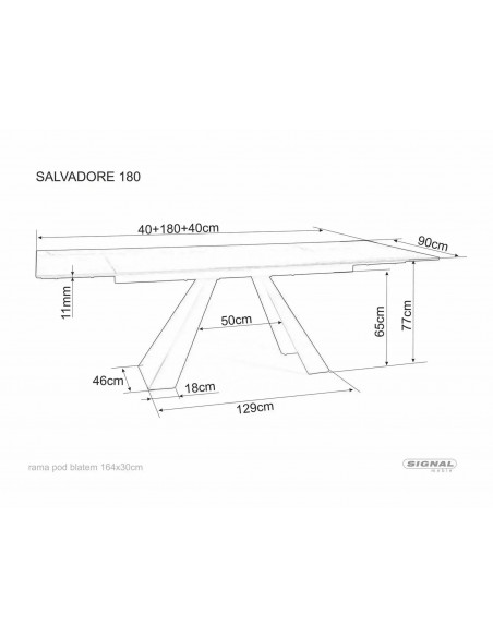 Stół rozkładany 180-260 Salvadore Ceramic