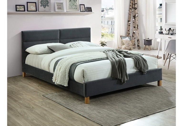 Łóżko 160 Sierra Velvet Szary