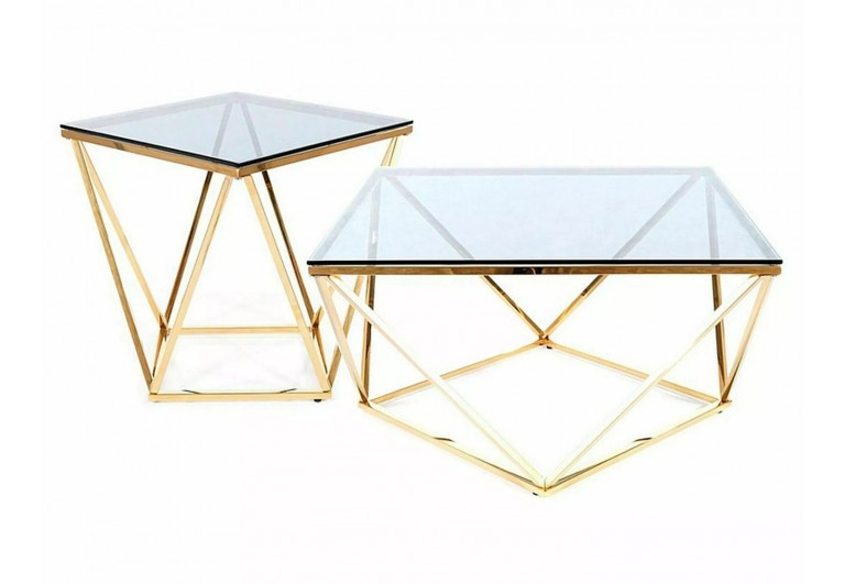 Ława kwadratowa Silver A Złota