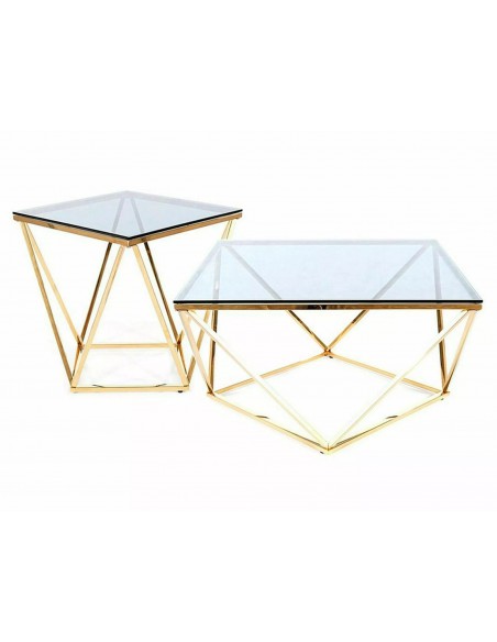 Ława kwadratowa Silver A Złota