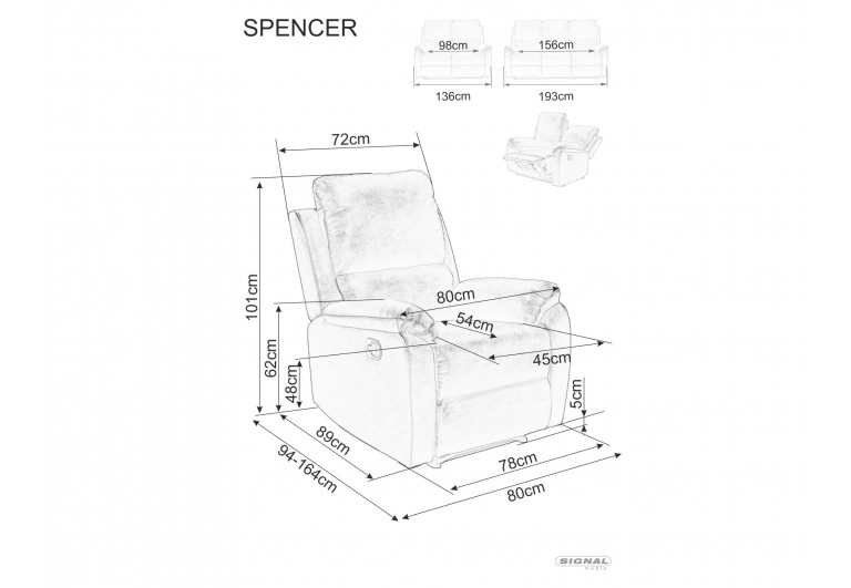 Sofa rozkładana Spencer 3 Velvet