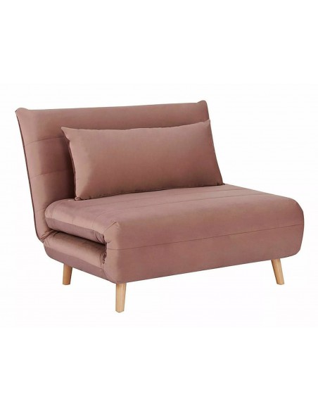 Fotel rozkładany Spike Velvet Różowy