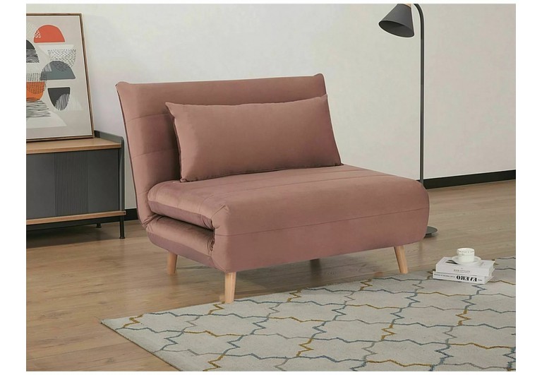 Fotel rozkładany Spike Velvet Różowy