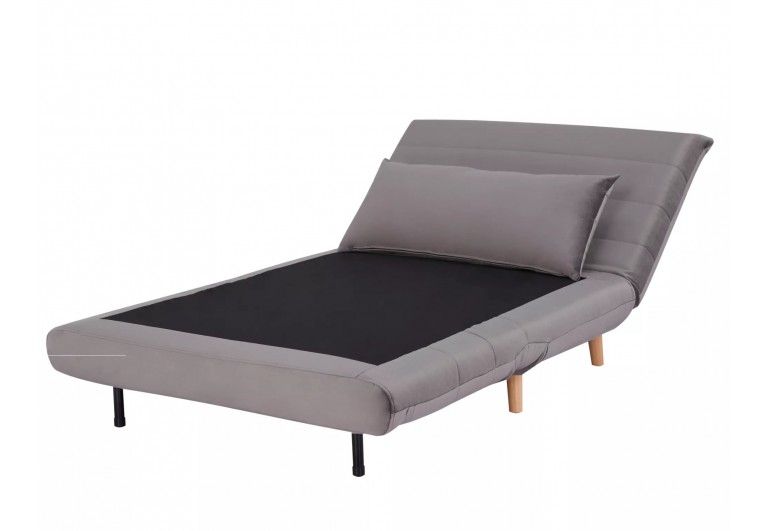 Fotel rozkładany Spike Velvet Szary