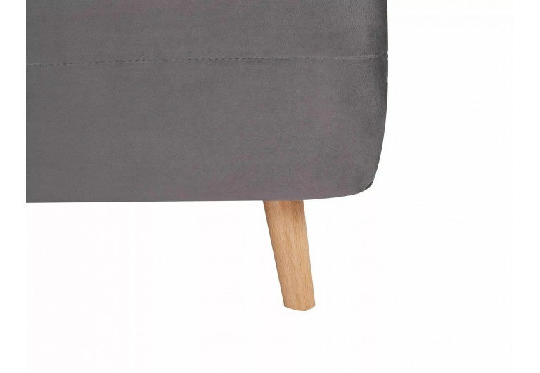 Fotel rozkładany Spike Velvet Szary