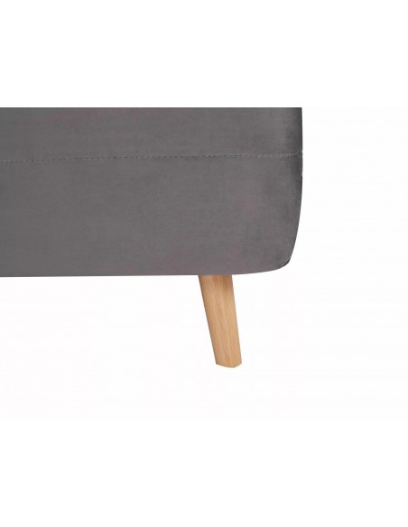 Fotel rozkładany Spike Velvet Szary