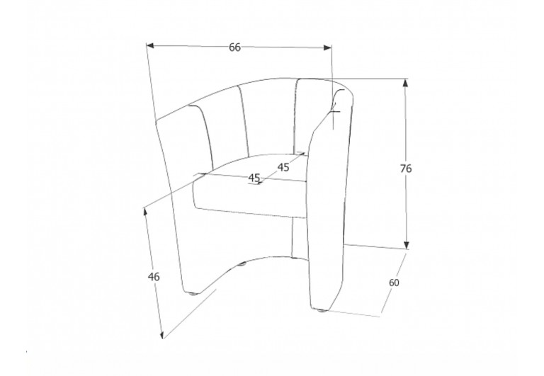 Fotel tapicerowany 1os TM-1 Kremowy