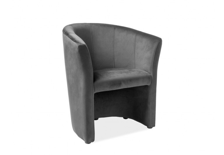 Fotel tapicerowany 1os TM-1 velvet Szary
