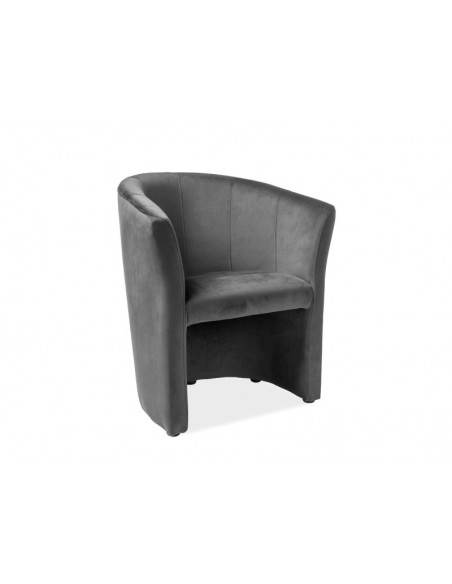 Fotel tapicerowany 1os TM-1 velvet Szary