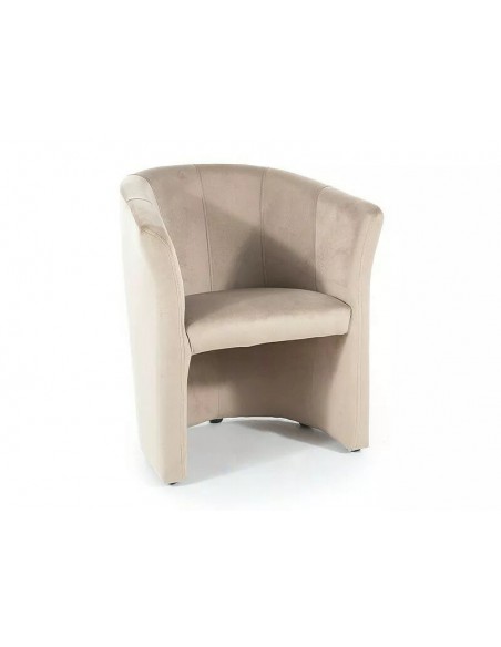 Fotel tapicerowany 1os TM-1 velvet Beżowe