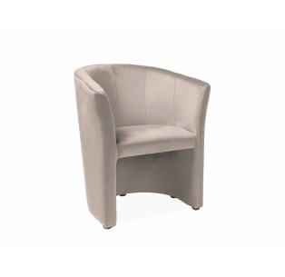 Fotel tapicerowany 1os TM-1 velvet Ciemny Beż