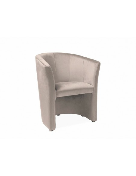 Fotel tapicerowany 1os TM-1 velvet Ciemny Beż