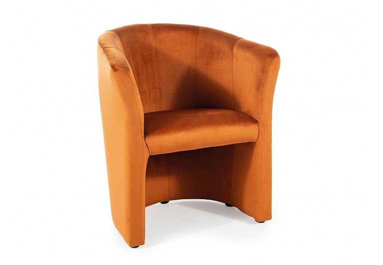 Fotel tapicerowany 1os TM-1 velvet Cynamonowy