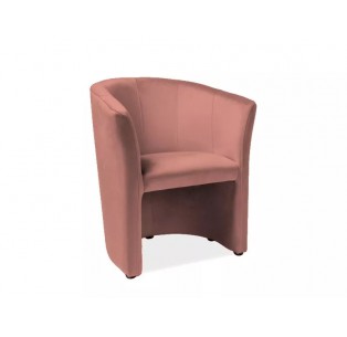 Fotel tapicerowany 1os TM-1 velvet Różowy