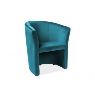Fotel tapicerowany 1os TM-1 velvet Turkusowy