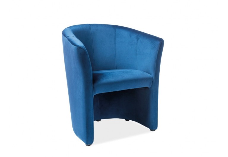 Fotel tapicerowany 1os TM-1 velvet Granatowy