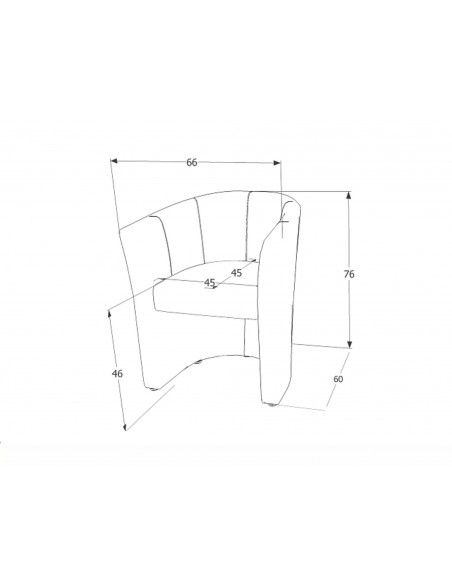 Fotel tapicerowany 1os TM-1 velvet Granatowy