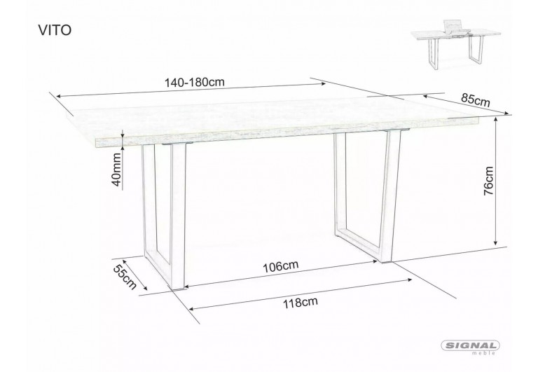 Stół rozkładany Vito