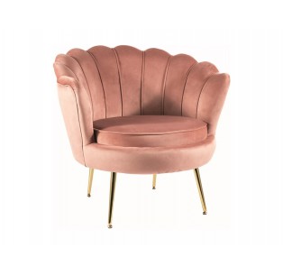 Fotel Camellia 1os Velvet Różowy