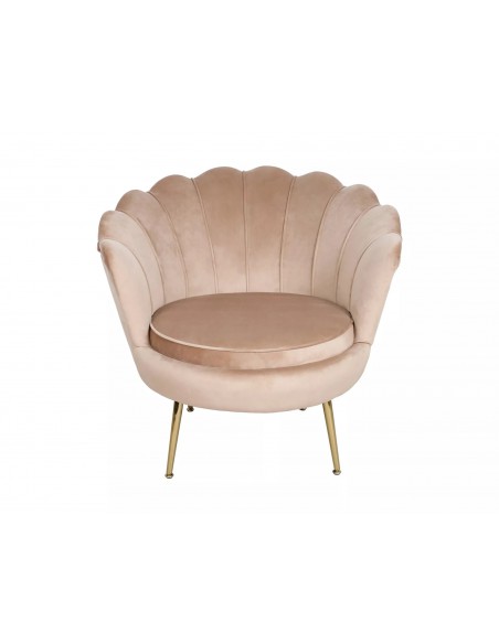 Fotel Camellia 1os Velvet Beżowy