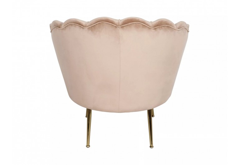 Fotel Camellia 1os Velvet Beżowy