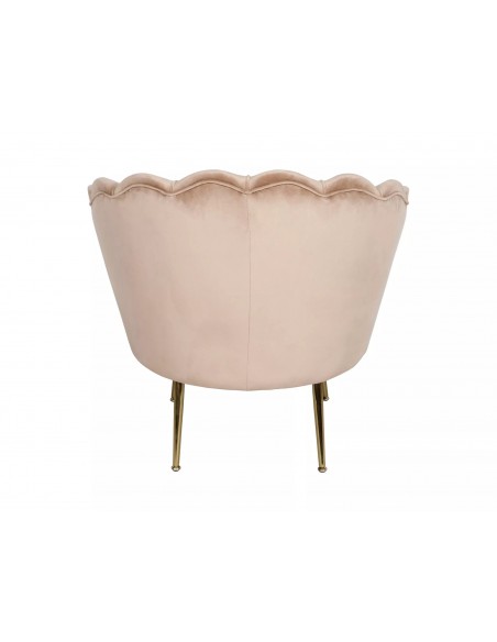 Fotel Camellia 1os Velvet Beżowy
