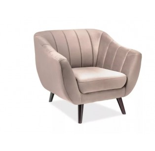 Fotel tapicerowany Elite 1 Velvet Beżowy