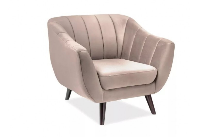 Fotel tapicerowany Elite 1 Velvet Beżowy