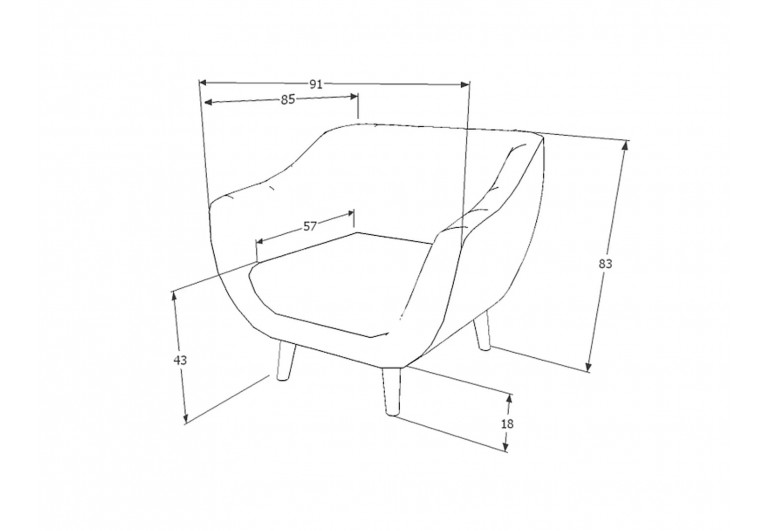 Fotel tapicerowany Elite 1 Velvet Beżowy