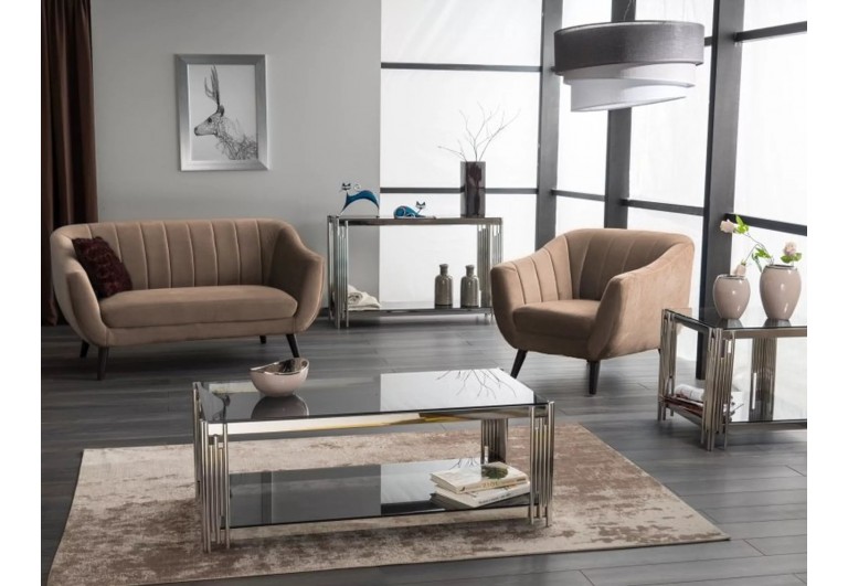 Fotel tapicerowany Elite 1 Velvet Beżowy