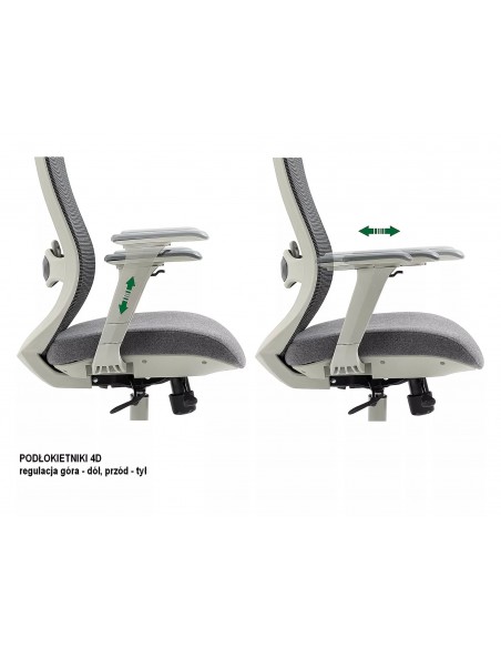 Fotel obrotowy Ergon Szary