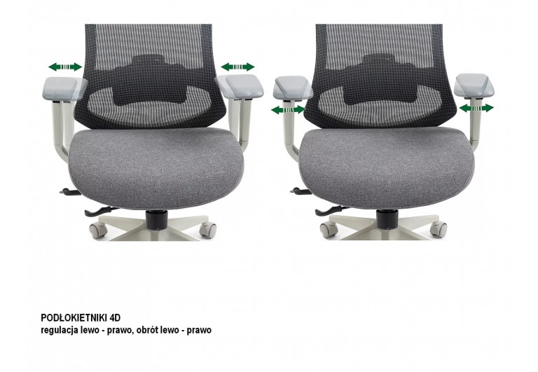 Fotel obrotowy Ergon Szary