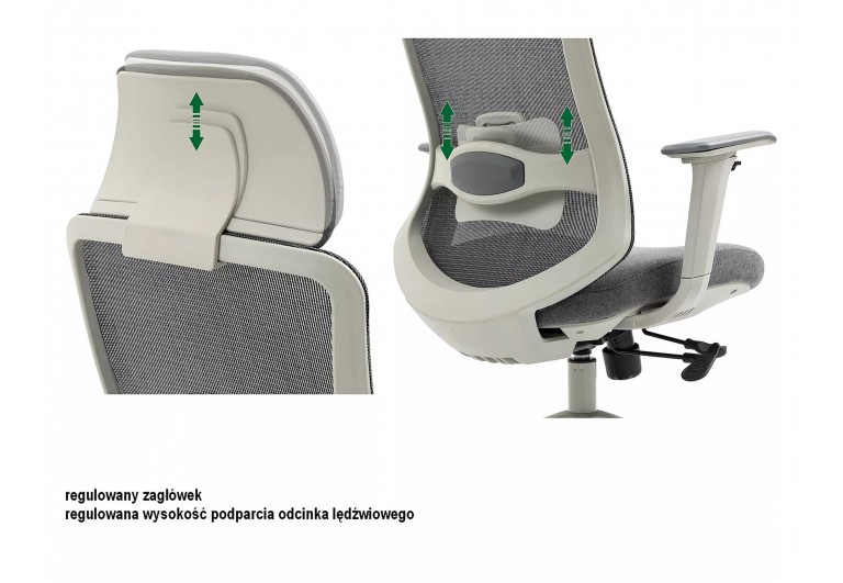 Fotel obrotowy Ergon Szary